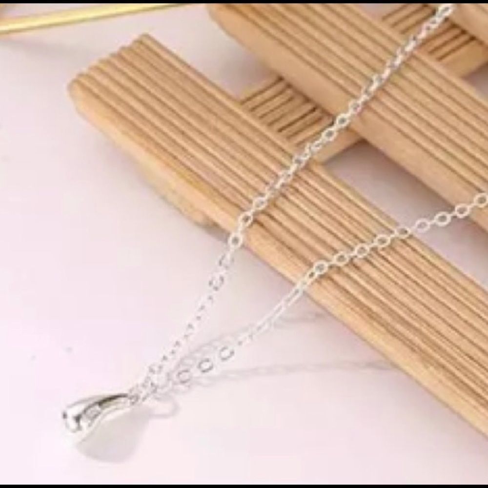 + Silver Drop Necklace - Picture 3 of 3